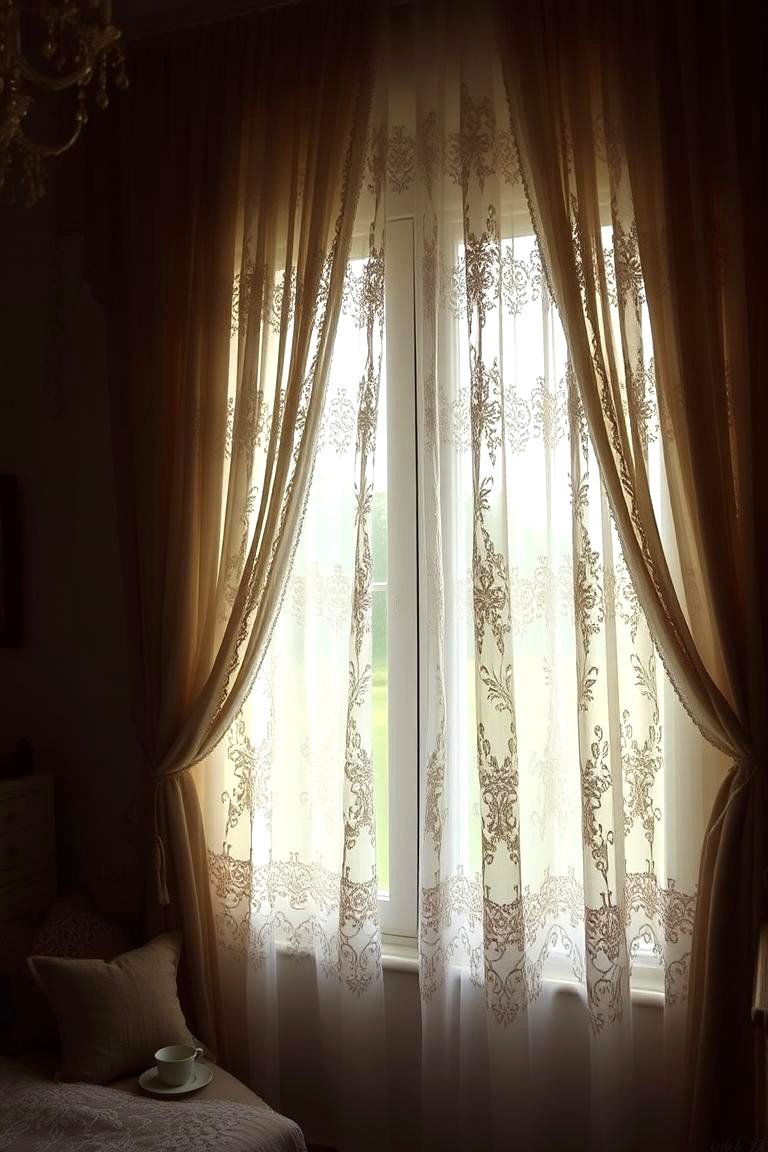 Vintage Lace Romantic Boho Curtains - 24 Boho Curtain Ideas