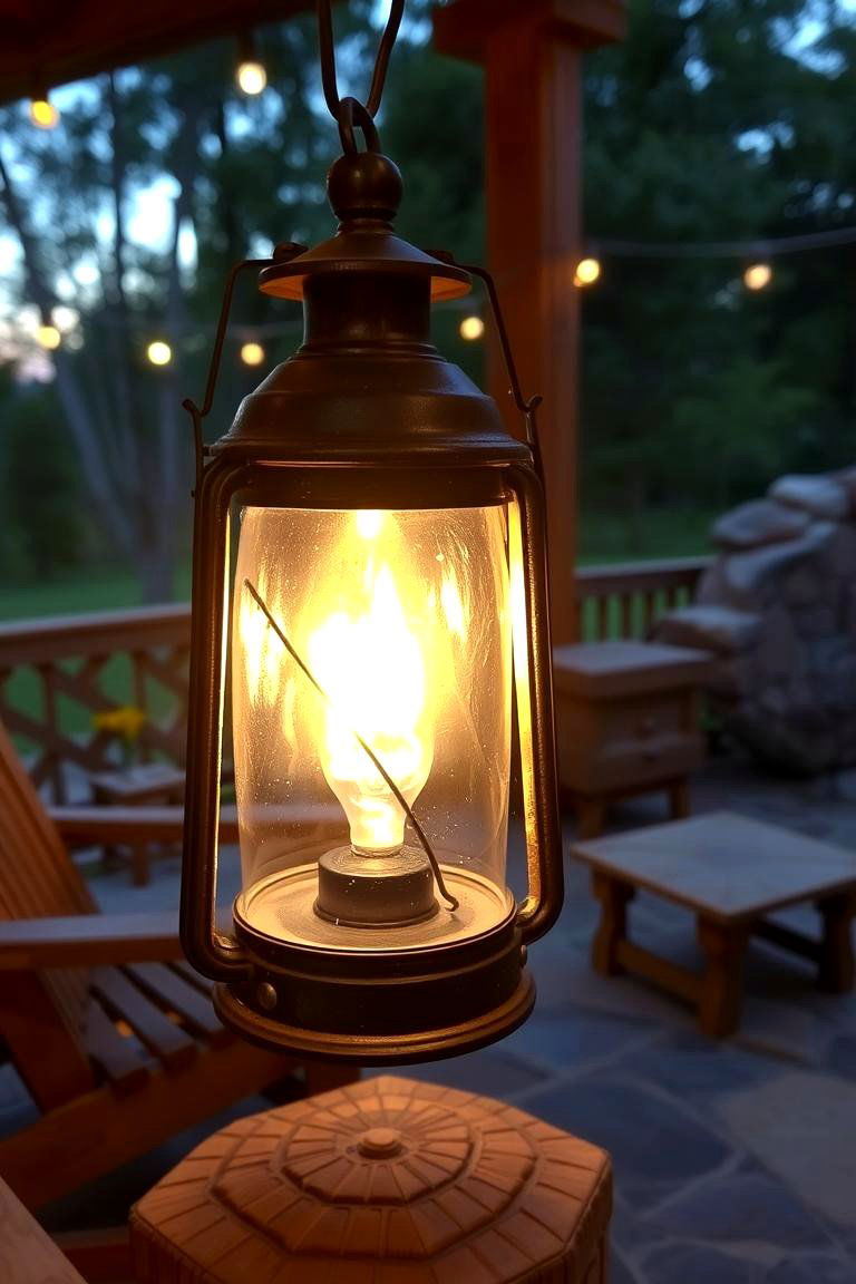 Vintage Lantern Lighting - 24 Rustic Patio Ideas