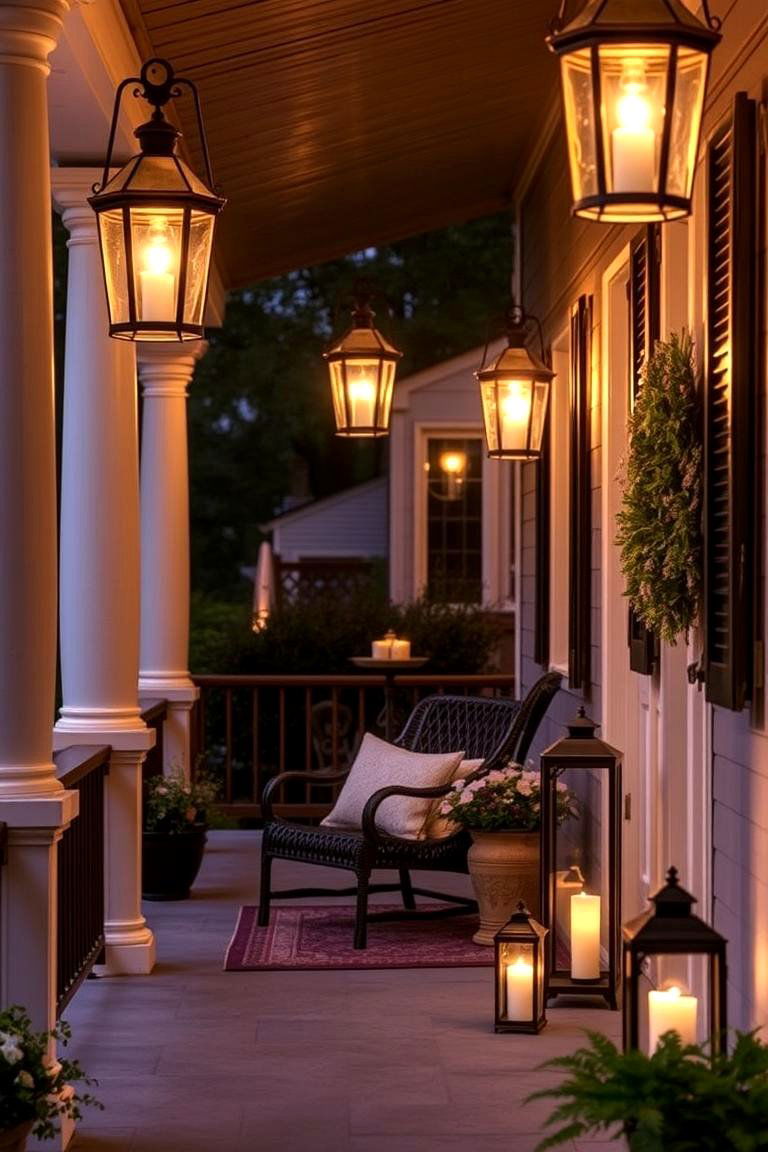 Vintage Lantern Lighting - 24 Small Porch Ideas