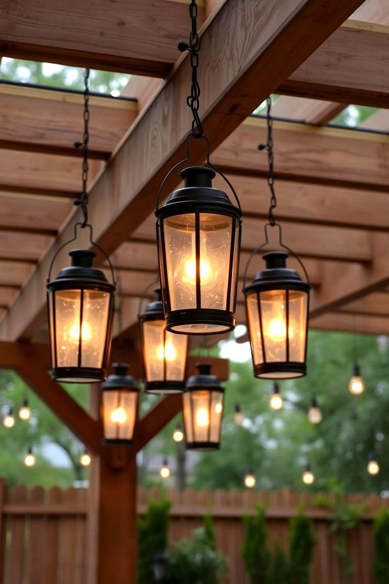 Vintage Lantern Lighting - 24 Farmhouse Patio Ideas