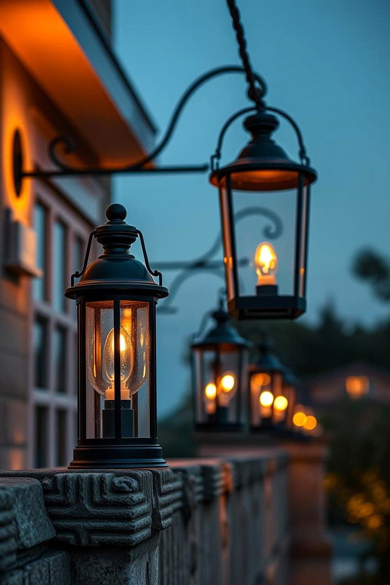 Vintage Lantern Lit Exterior - 24 Cottagecore House Exterior Ideas