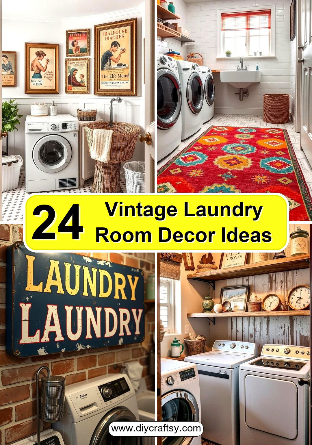 Vintage Laundry Room Decor Ideas