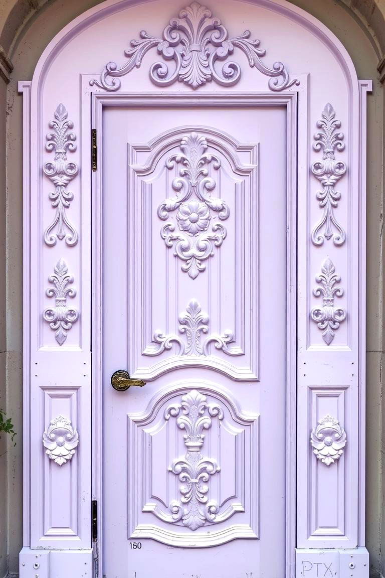 Vintage Lavender Charm Entryway - 24 Lavender Front Door Ideas