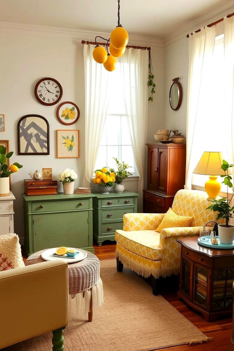 Vintage Lemon Charm - 24 Lemon Bedroom Ideas