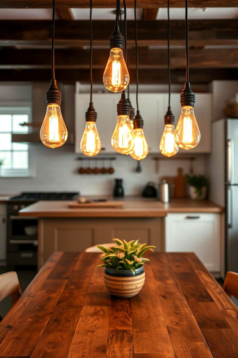 Vintage Lighting Fixtures - 24 Barndominium Kitchen Ideas