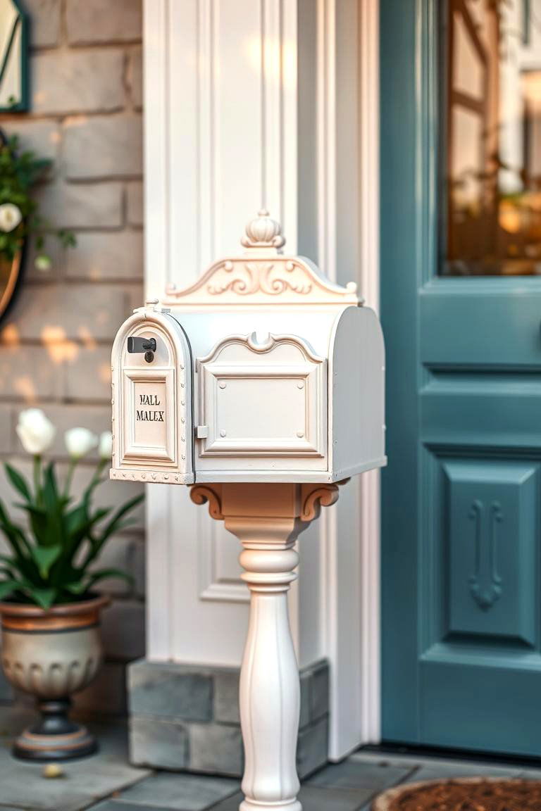 Vintage Mailbox Upgrades - 24 Spring Front Door Decor Ideas