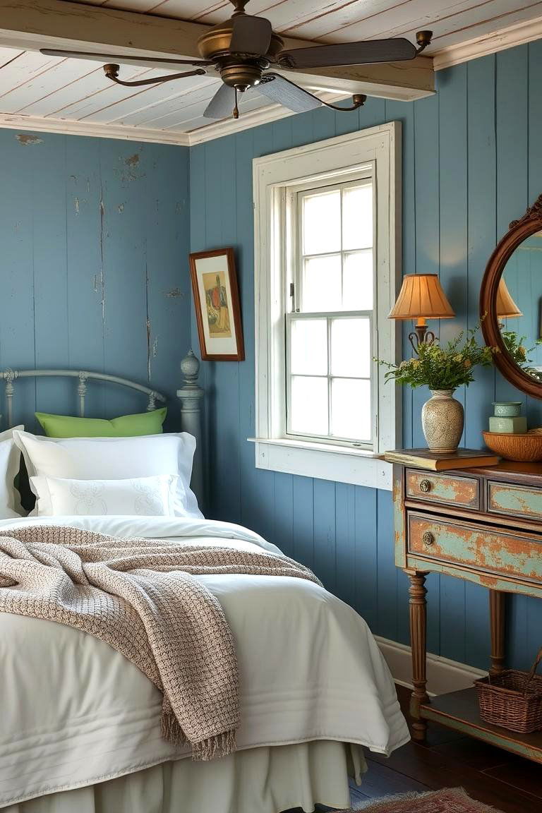 Vintage Marine Retreat - 24 blue and green bedroom ideas