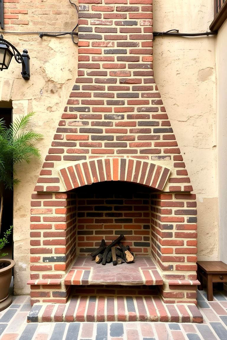 Vintage Masonry Fireplace - 24 Rustic Outdoor Fireplace Ideas