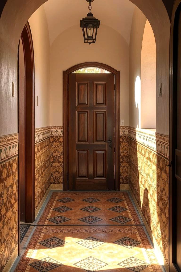 Vintage Mediterranean Mosaic - 24 Small Entryway Tile Floor Ideas