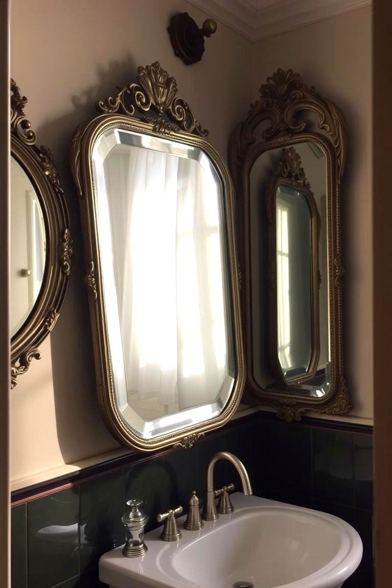Vintage Mirrors with Character - 24 Cottage Bathroom Ideas
