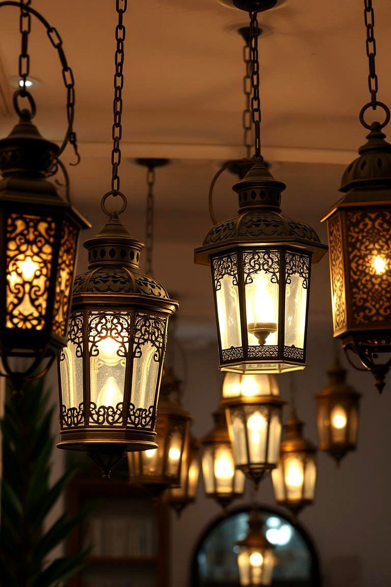 Vintage Moroccan Lanterns - 24 Bohemian Moroccan Living Room Ideas