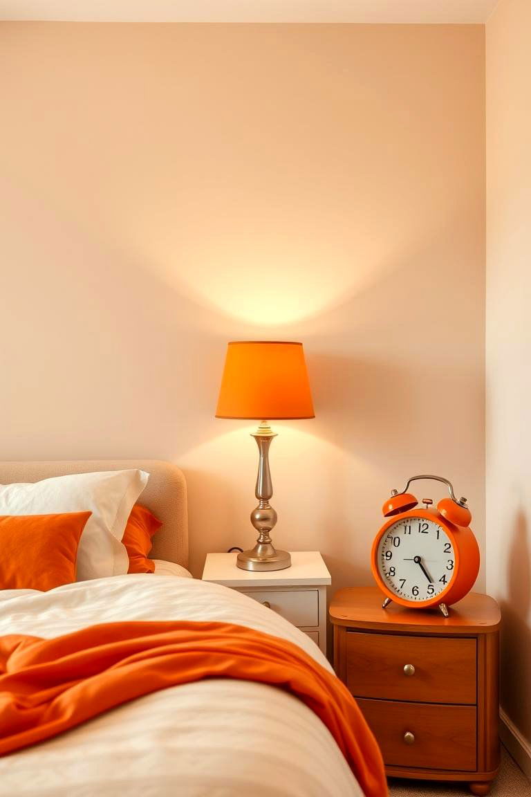 Vintage Orange Accents - 24 Orange Bedroom Ideas