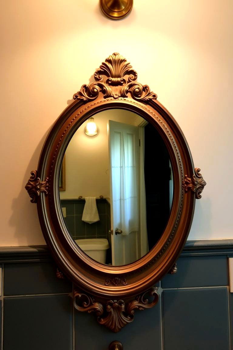 Vintage Oval Mirrors for Timeless Elegance - 24 Bathroom Mirror Ideas