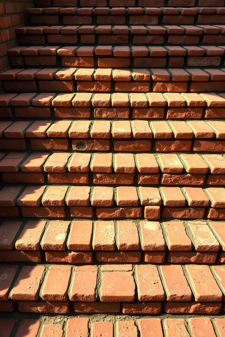 Vintage Patterned Brick Design - 24 Brick Front Steps Design Ideas