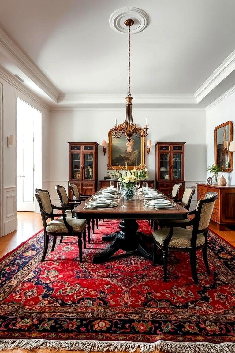 Vintage Persian Dining Room Rugs - 24 Dining Room Rug Ideas