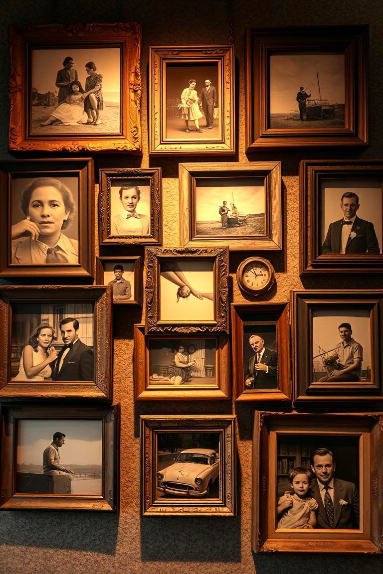 Vintage Photo Frame Cluster - 24 Photo Wall Ideas