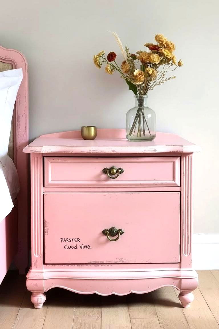 Vintage Pink Furniture Piece - 24 Pink Boho Bedroom Ideas