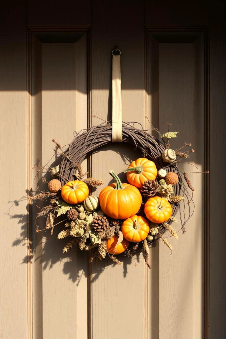 Vintage Pumpkin Wreaths - 24 Pumpkin Decor Ideas