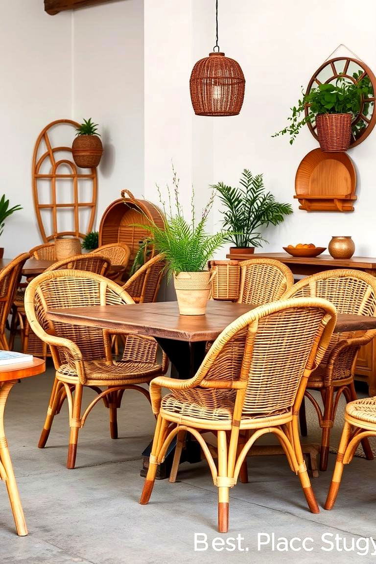 Vintage Rattan Furniture - 24 Cottage Bedroom Ideas