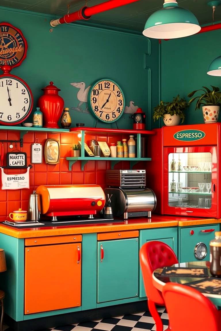 Vintage Retro Espresso Station - 24 Coffee Station Ideas