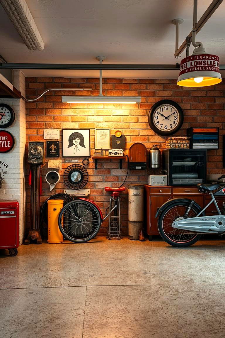Vintage Retro Style - 24 Garage Wall Paint Ideas
