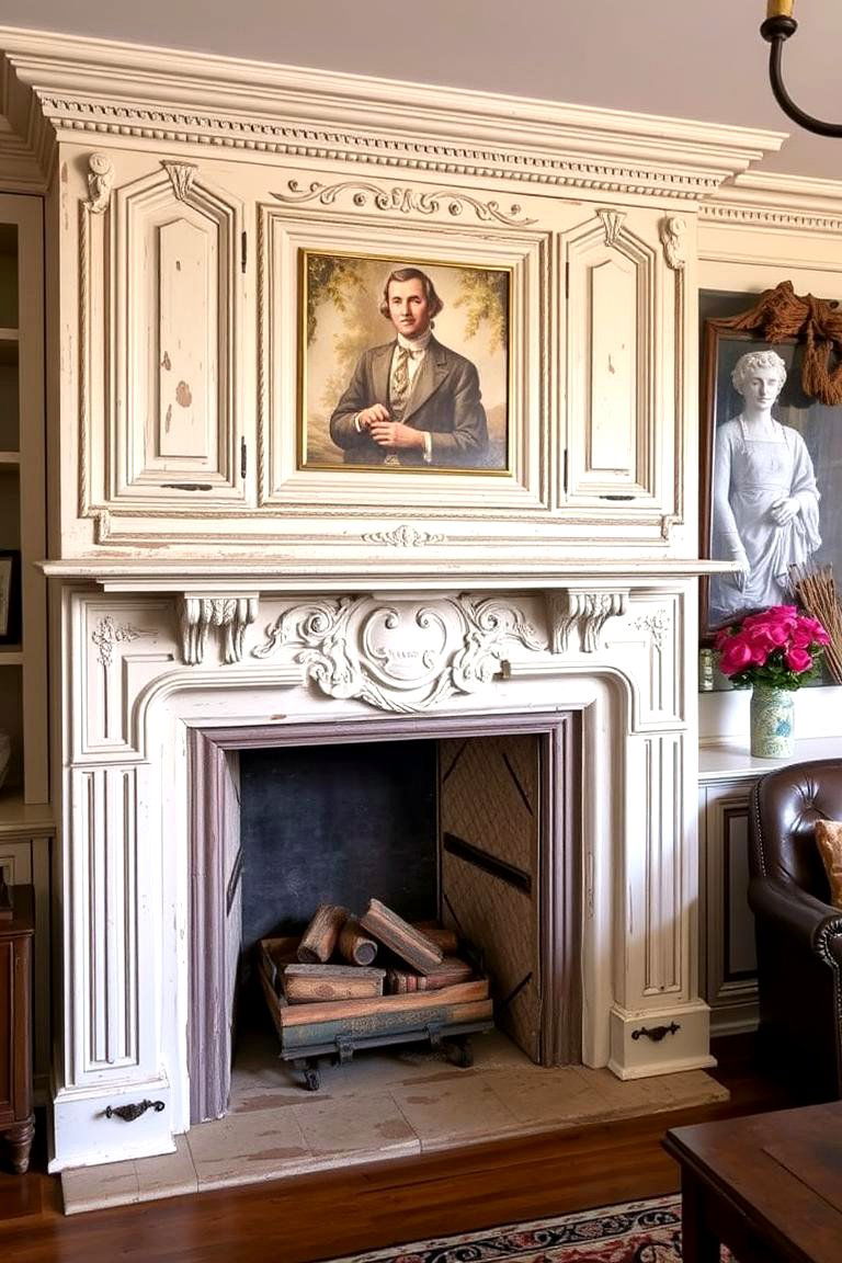 Vintage Revival Built in Fireplace - 24 Fireplace Built-in Ideas