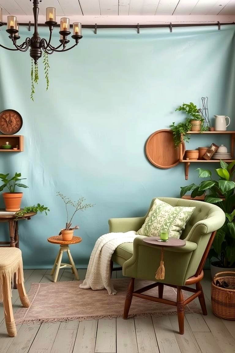Vintage Revival Powder Blue and Moss Green - 24 Blue and Green Color Combos for Decorating