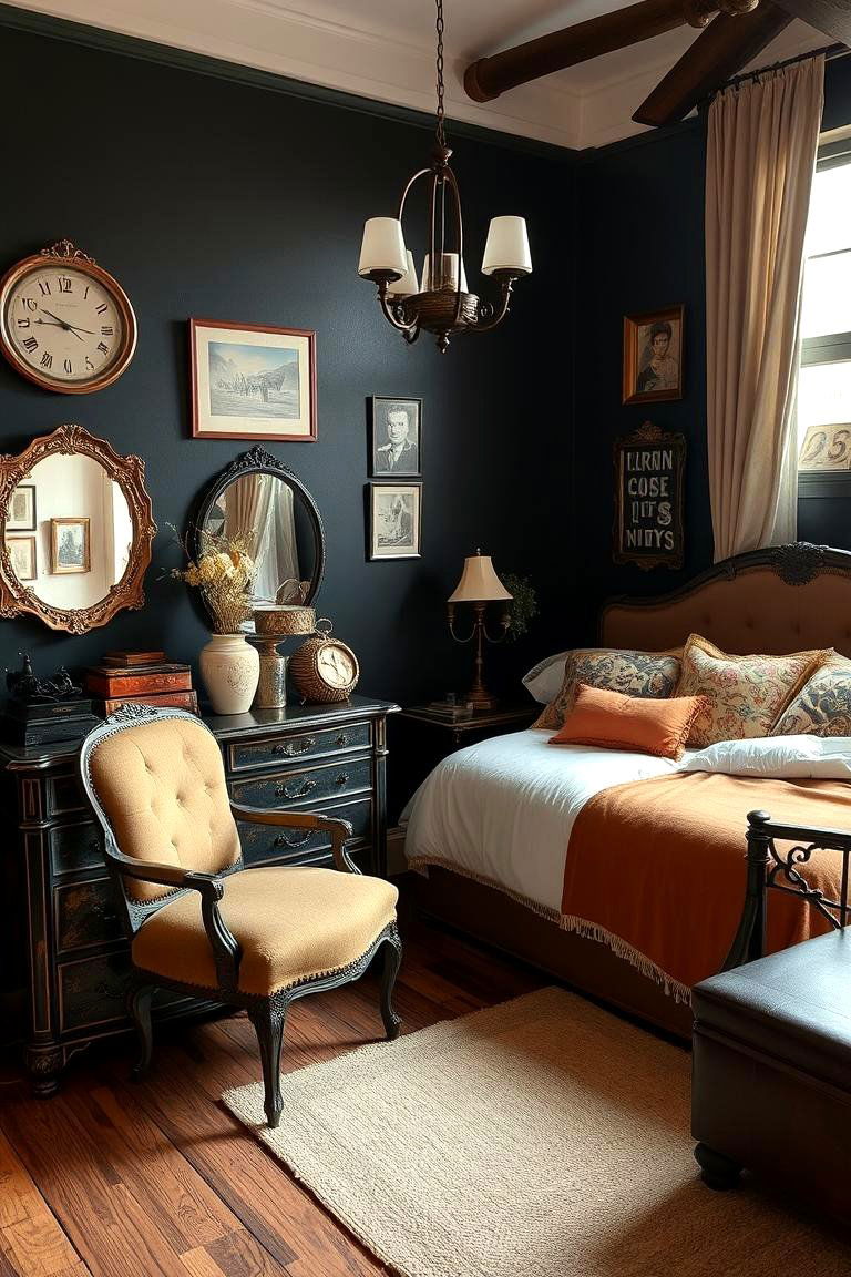 Vintage Revival Retro Black and Brown Styling - 24 Black and Brown Bedroom Ideas