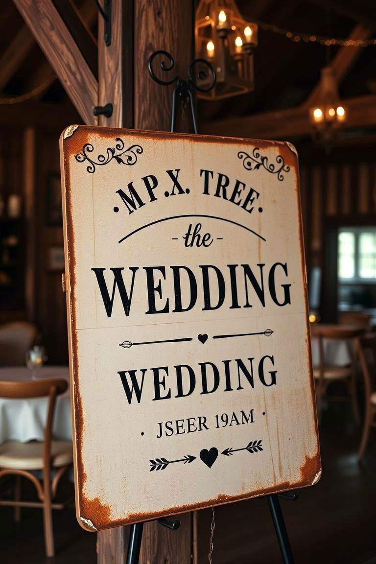 Vintage Romance Welcome Sign - 24 Wedding Welcome Sign Ideas