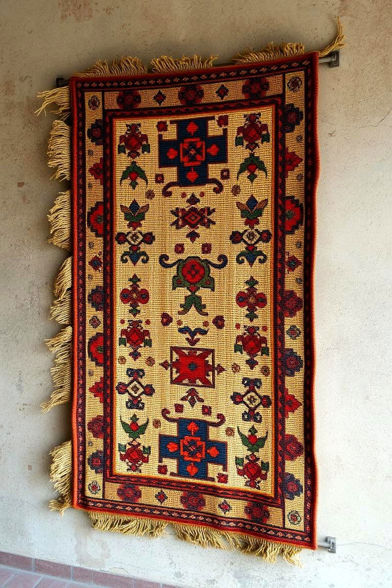 Vintage Rug Inspired Panels - 24 Boho Wall Decor Ideas