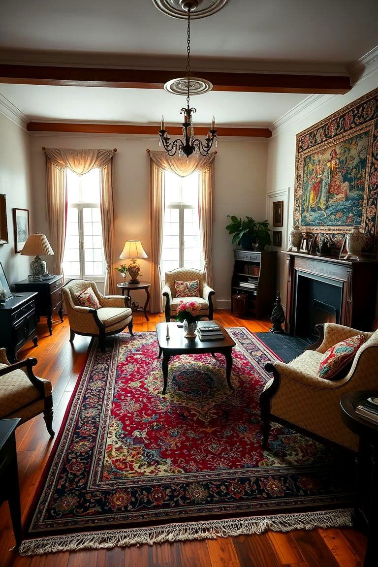 Vintage Rugs and Tapestries - 24 Formal Living Room Ideas
