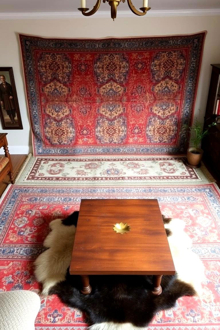 Vintage Rugs - 24 Moody Boho Living Room Ideas