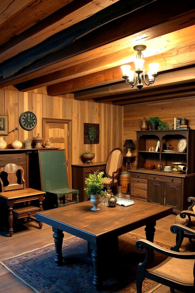 Vintage Rustic Charm - 24 basement decorating ideas