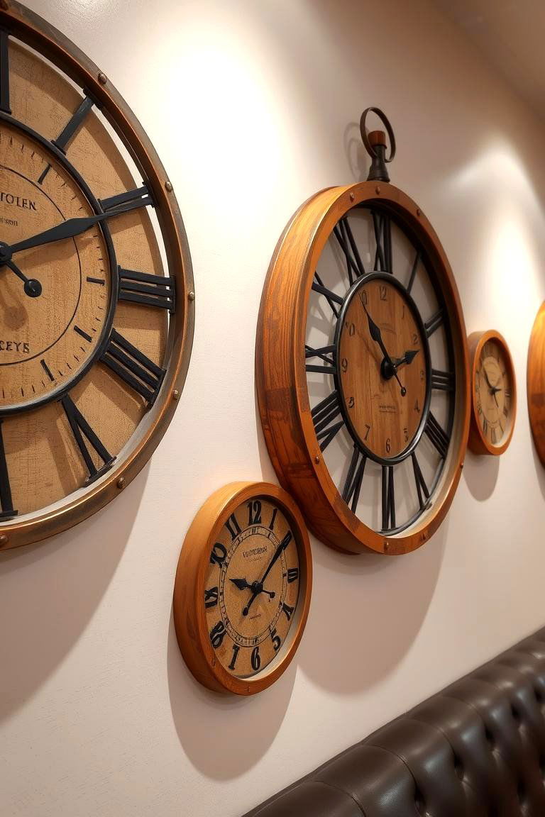 Vintage Rustic Clocks - 24 Rustic Wall Decor Ideas