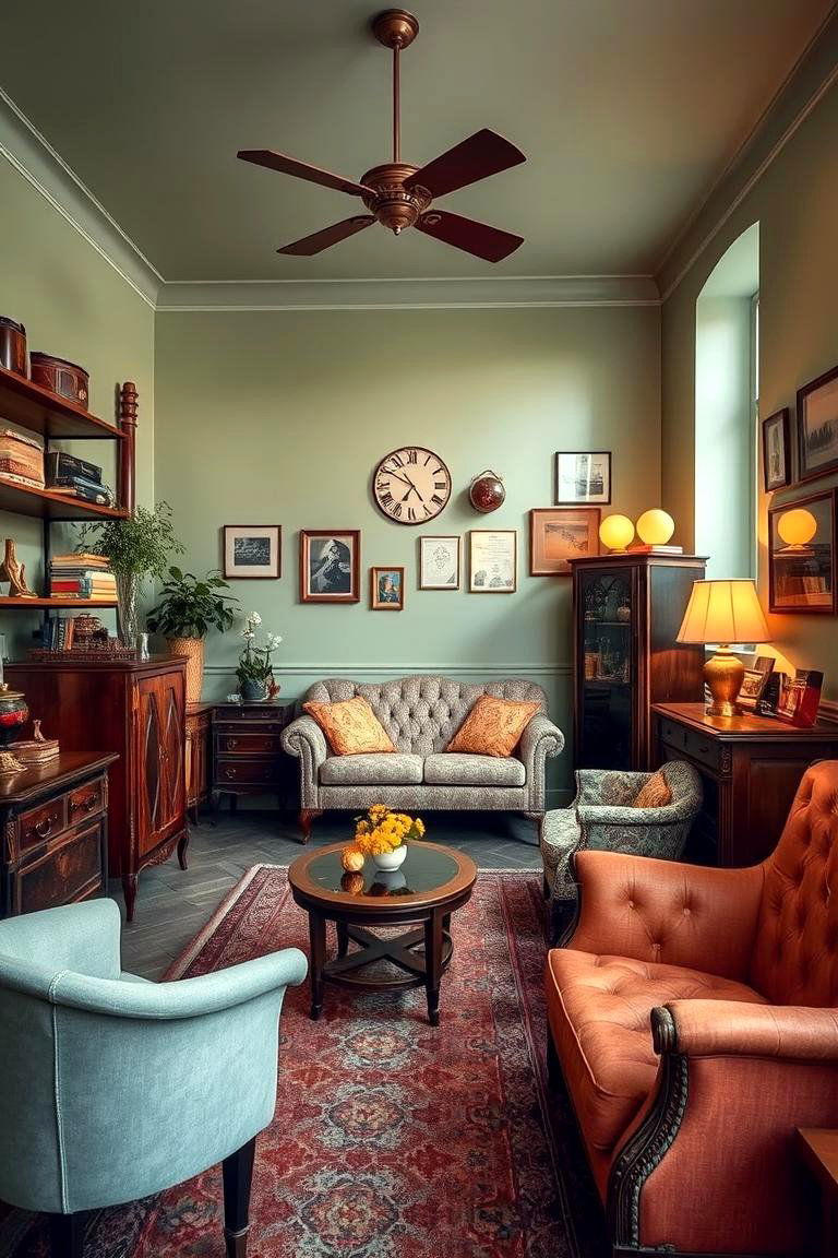 Vintage Sage Revival - 24 Sage Green Living Room Ideas