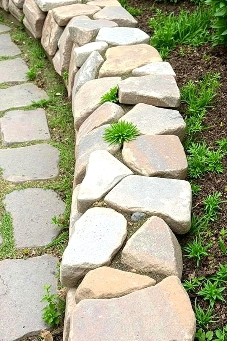 Vintage Stone Edging - 24 Stone Garden Edging Ideas