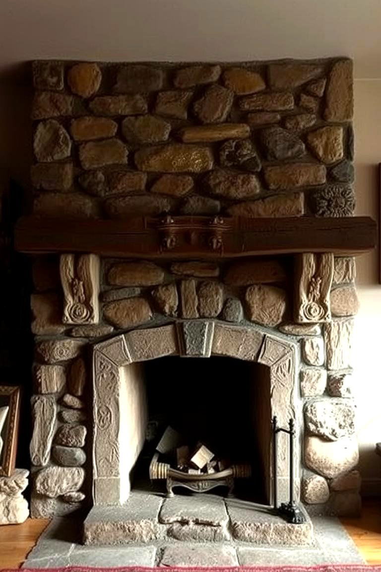 Vintage Stone Fireplace - 24 Stone Fireplace Ideas
