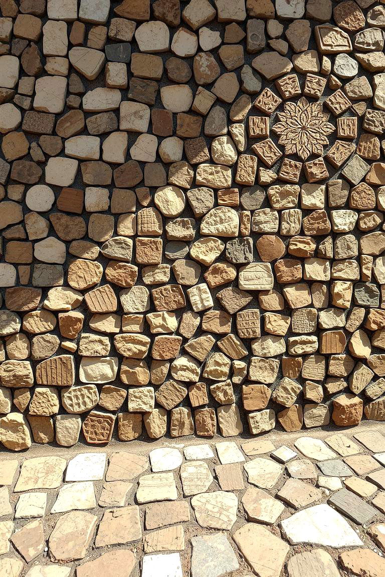 Vintage Stone Mosaic - 24 Stone Porch Ideas