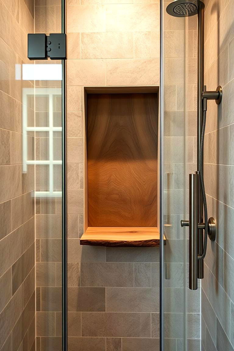 Vintage Style Lighting Fixtures - 24 Rustic Walk-in Shower Ideas