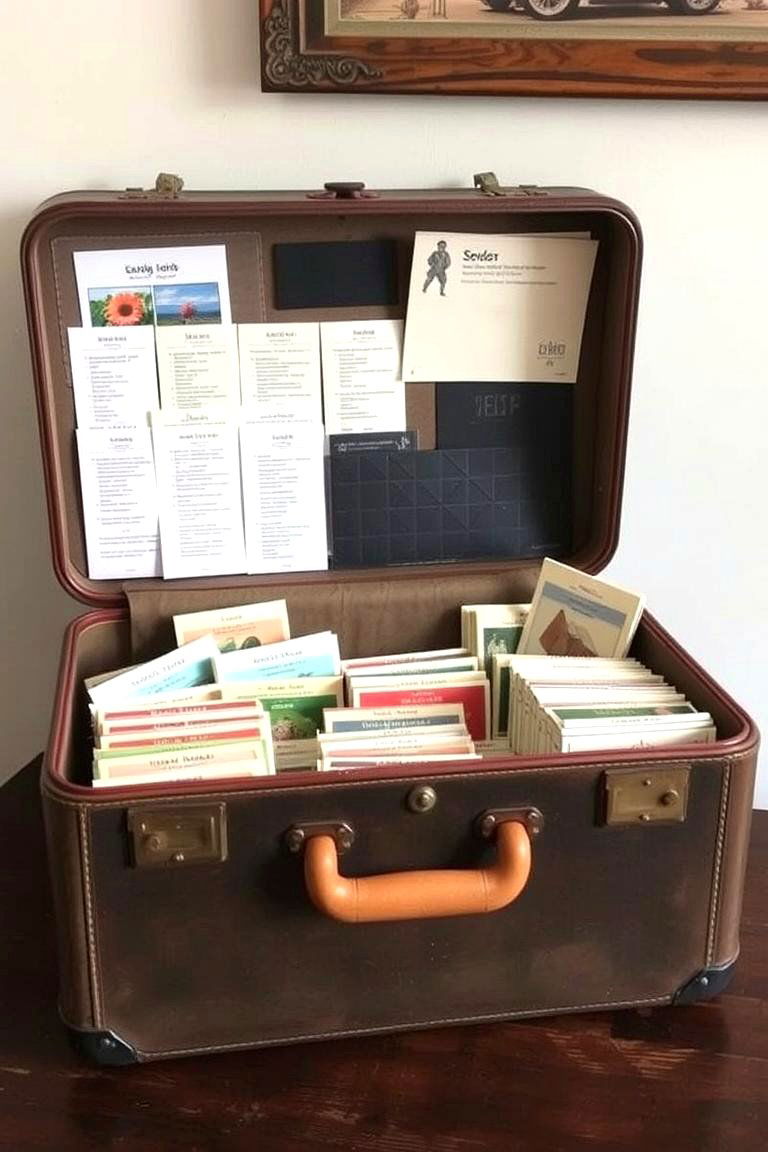 Vintage Suitcases - 24 Seed Storage Ideas
