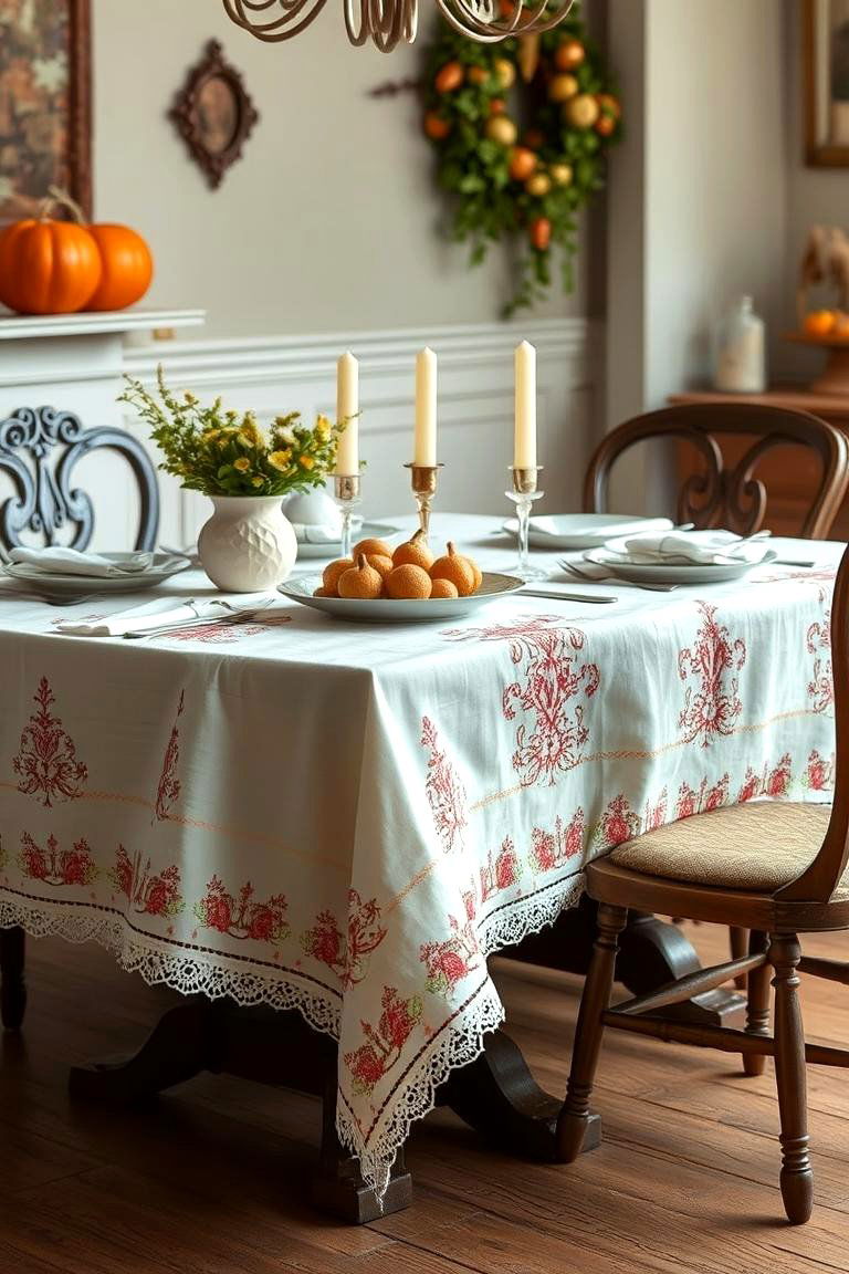 Vintage Table Linen - 24 Thanksgiving Table Settings