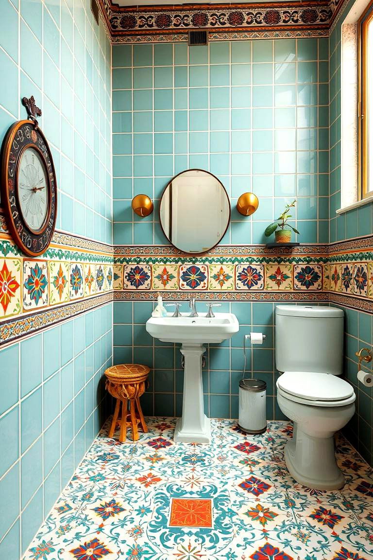 Vintage Tiles and Patterns - 24 Cottage Bathroom Ideas
