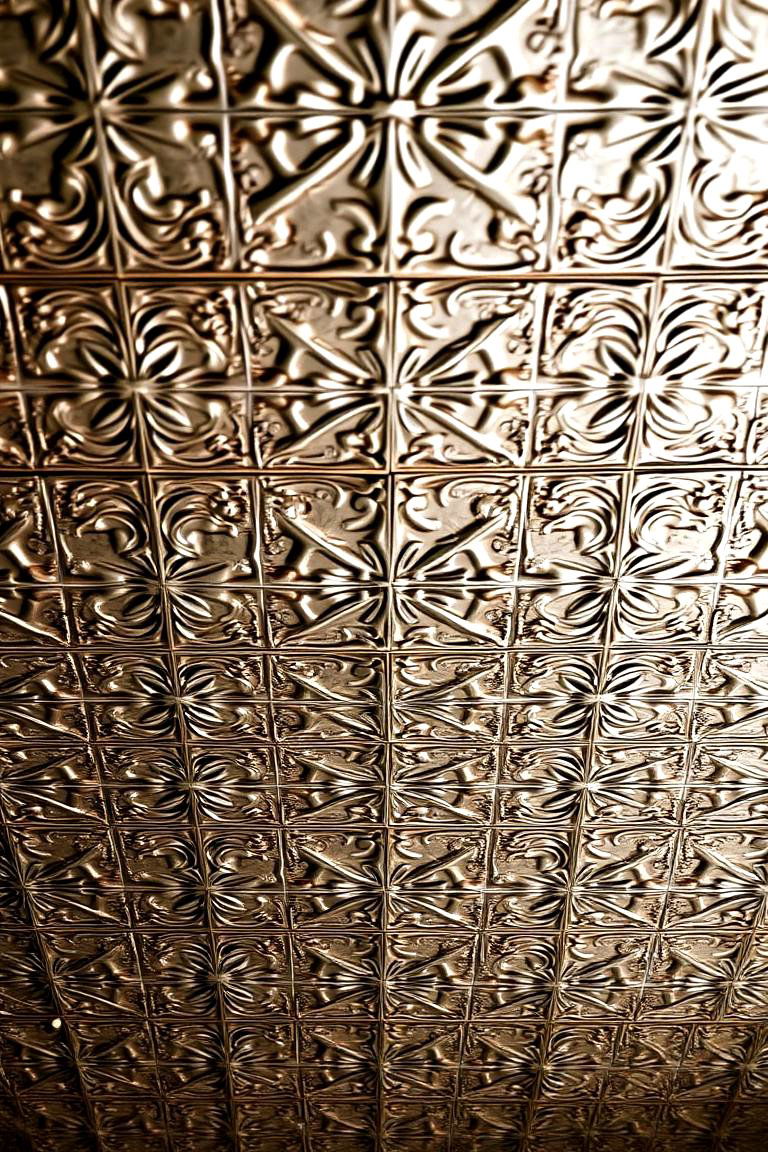 Vintage Tin Tiles Charm - 24 Sunroom Ceiling Ideas
