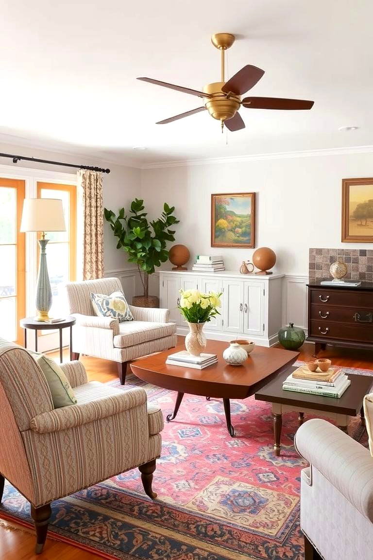Vintage Touches for Unique Charm - 24 Family Room Ideas