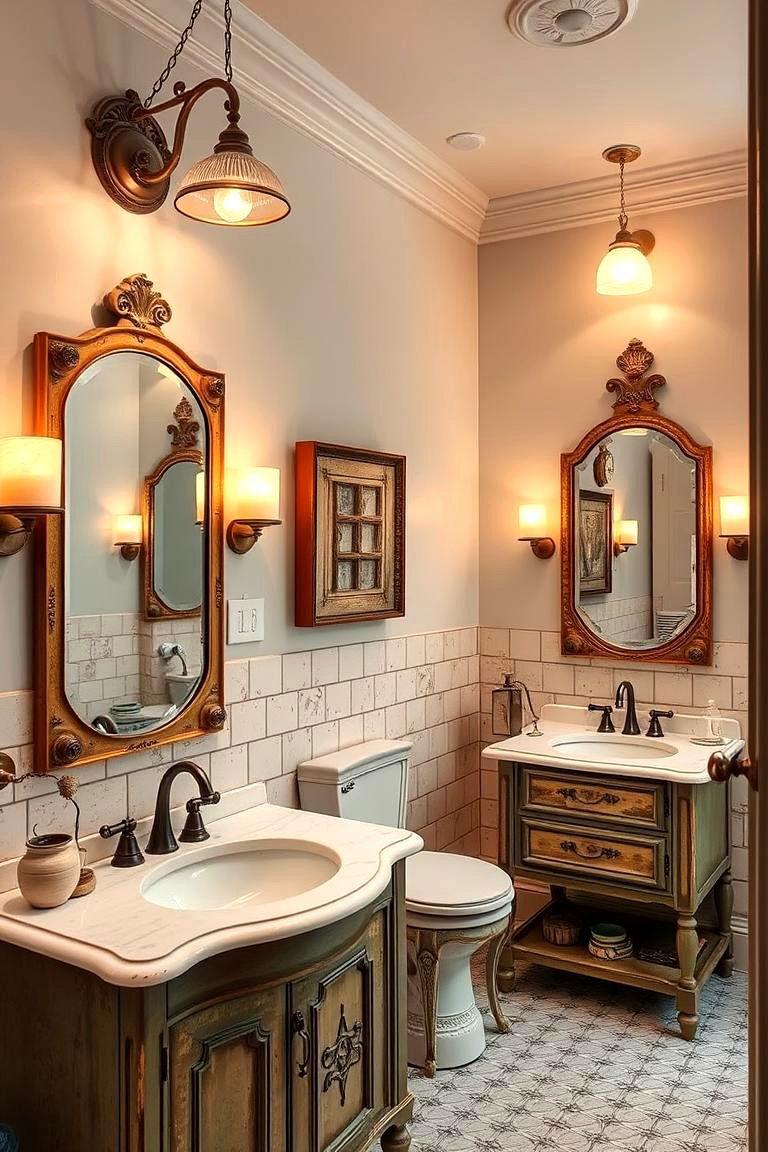 Vintage Touches - 24 Boho Bathroom Ideas