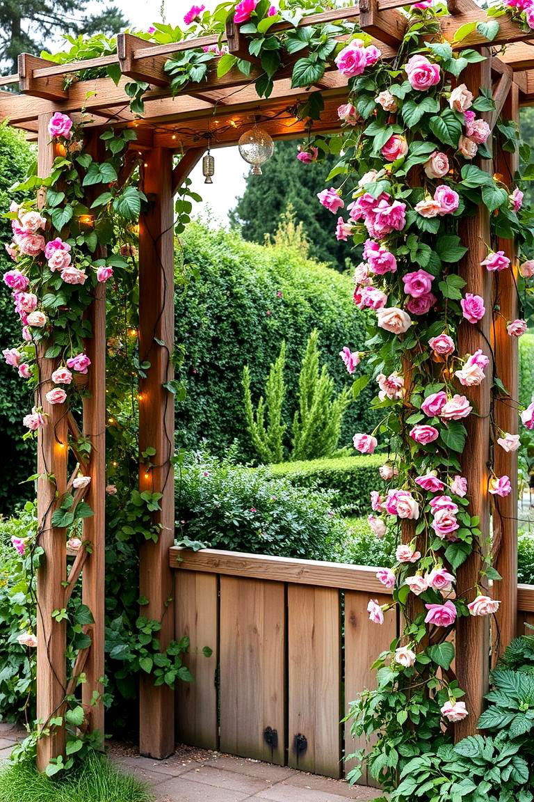 Vintage Trellis Fairy Garden Delight - 24 Large Fairy Garden Ideas