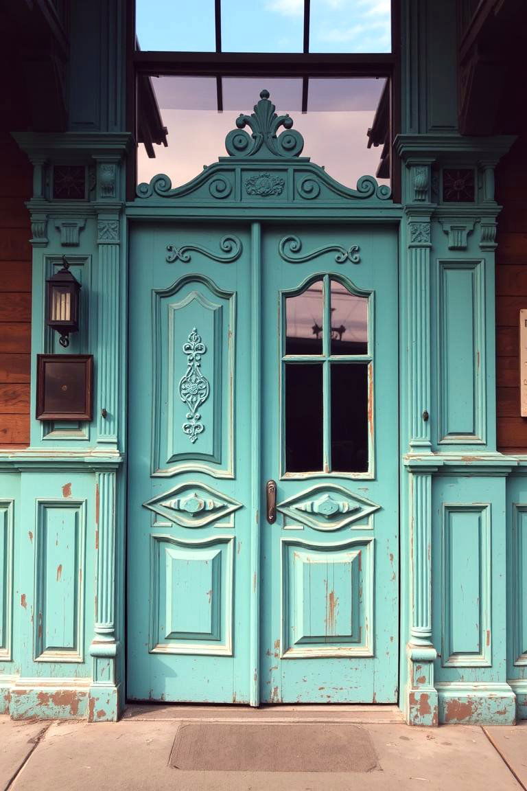Vintage Turquoise Charm - 24 Turquoise Front Door Ideas
