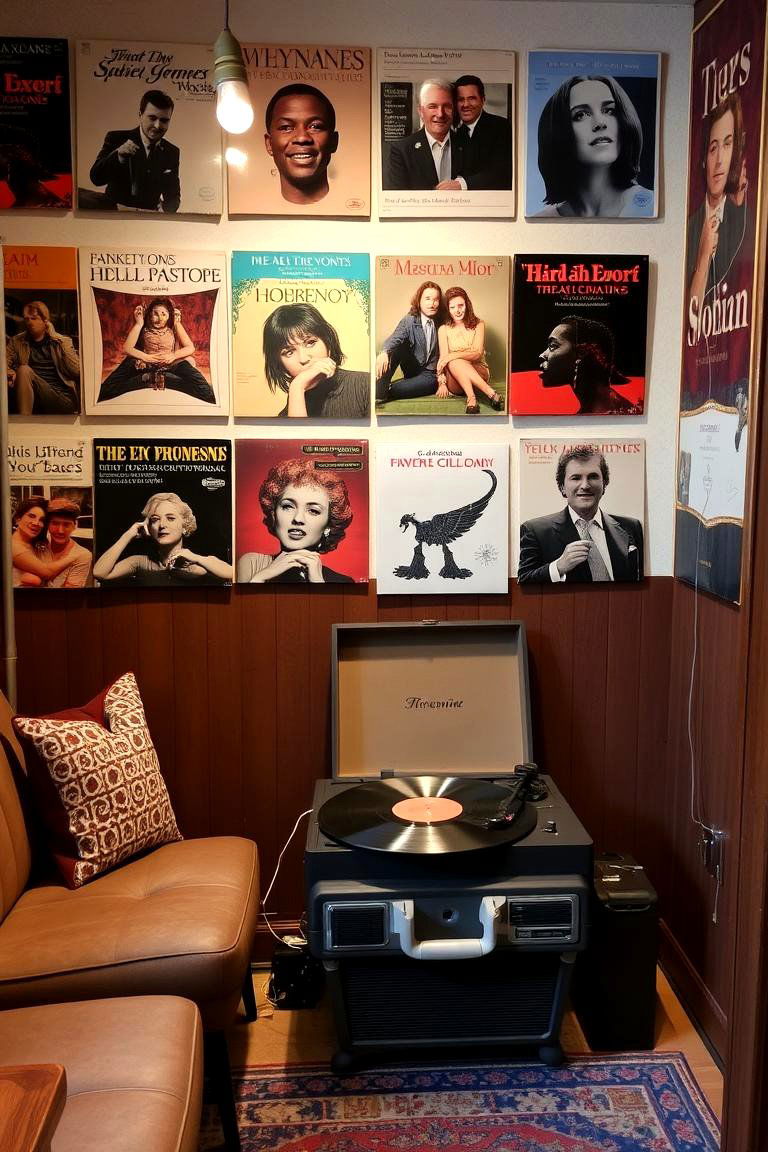 Vintage Vinyl Listening Corner - 24 Man Cave Living Room Ideas