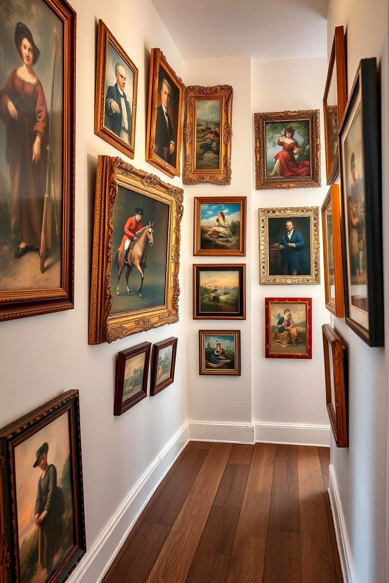 Vintage Wall Art Displays - 24 Victorian Hallway Ideas