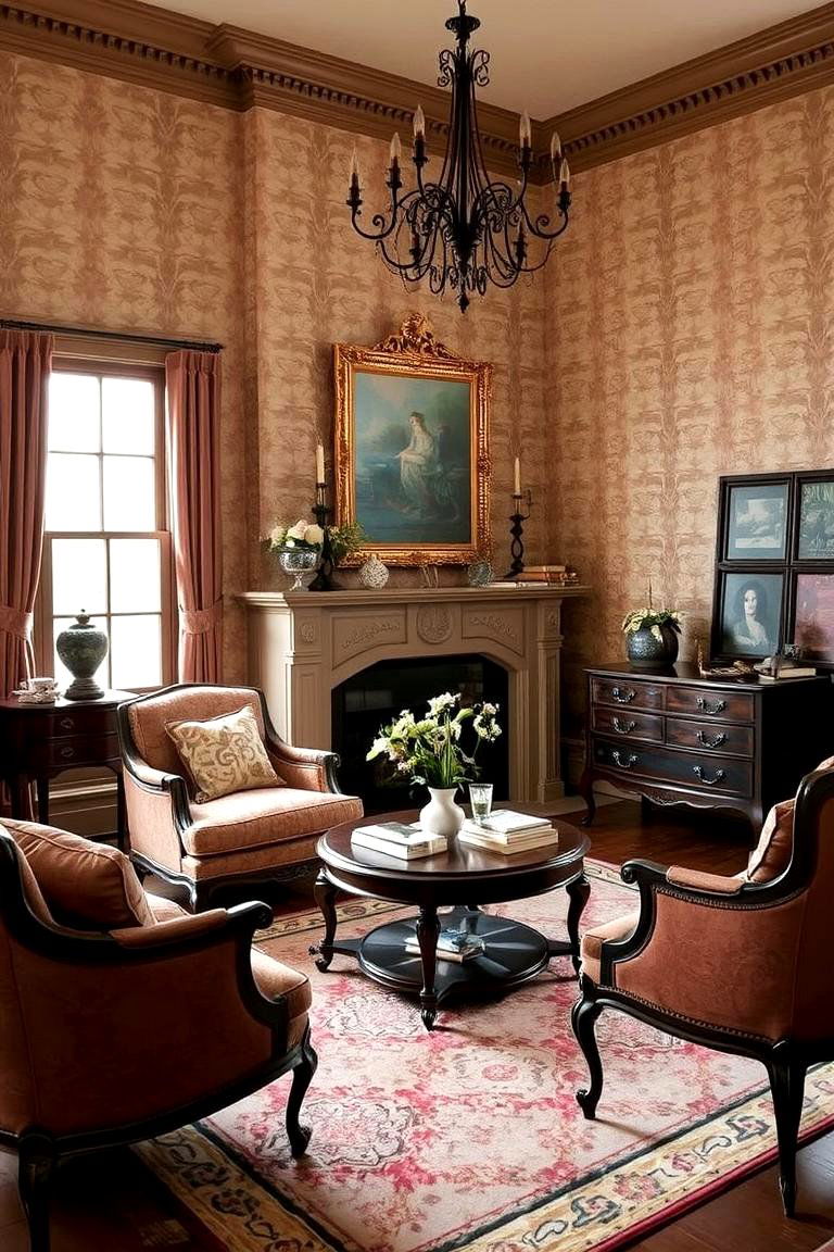 Vintage Wallpaper Designs - 24 Living Room Wallpaper Ideas